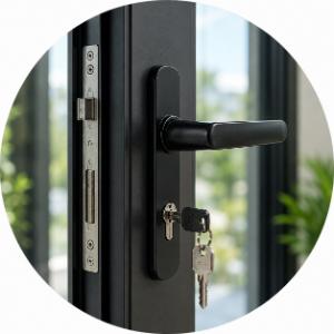 Khóa cửa nhôm an toàn, bền đẹp cho hệ cửa nhôm kính